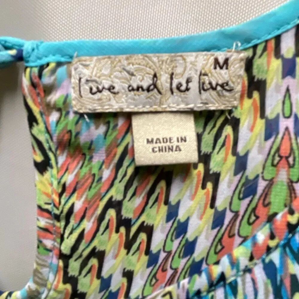 Live & Let Live size M boho layered look tank top. - Picture 3 of 7